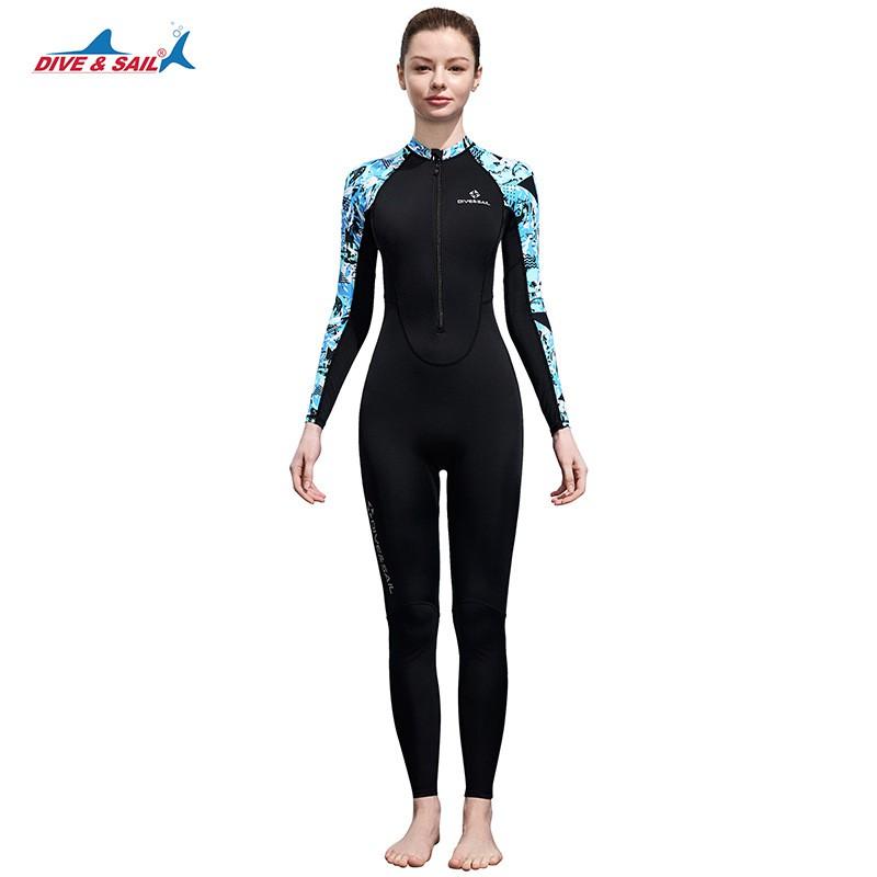 One-piece Diving Suit Women's Long-sleeved Sunscreen Jellyfish Lycra Surfing Snorkeling Quick-drying Swimming Clothes