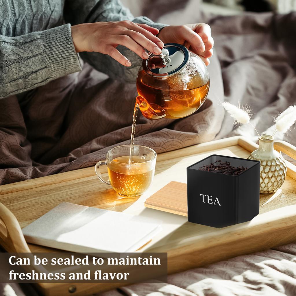3Pcs Coffee Bean Storage Canisters Tea Sugar Vacuum Sealed Jars Iron Canisters Heat Kitchen Cream Can Airtight Lid