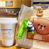 3D soft rubber cartoon cute little panda keychain doll gift keychain factory direct sales creative small gift