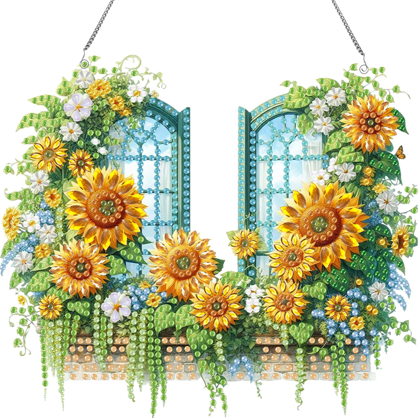 

Acrylic Diamond Art Hanging Pendant Diamond Painting Home Decor 5D DIY Diamond Painting Dots Pendant for Home Wall Decor