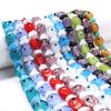 2pcs Fish Glass Beads 13X20mm Cute Colorful Stripe Lampwork Loose Spacer Beads For DIY Jewelry Making Bracelet Necklace Keychain