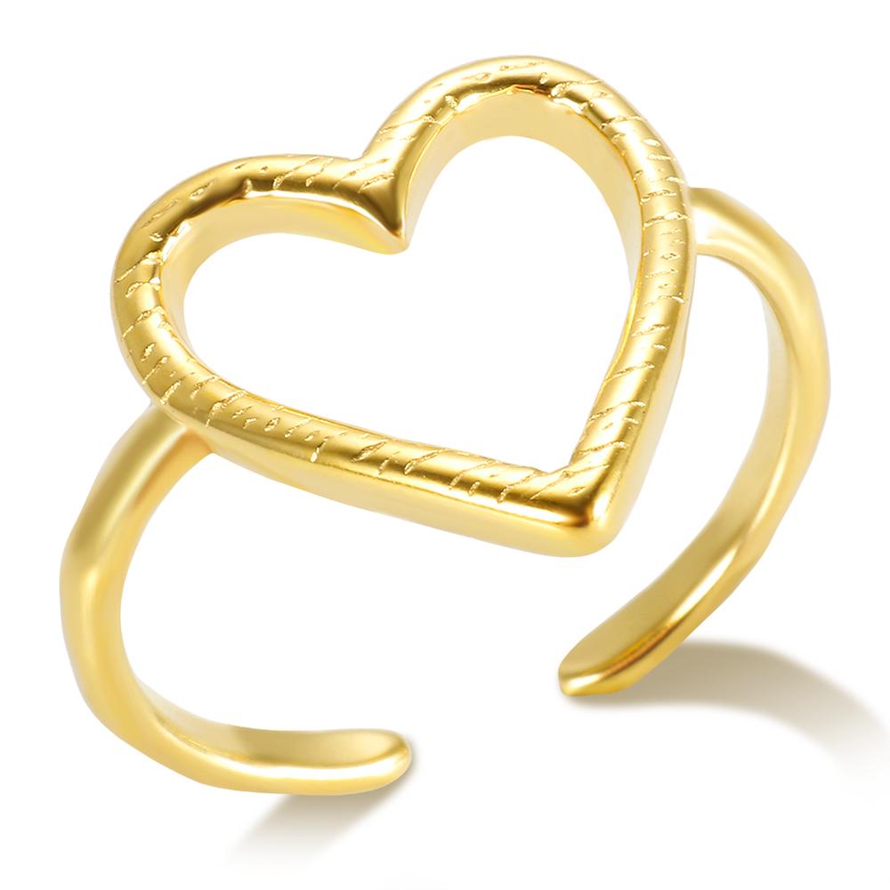 Wholesale High End Waterproof Three-dimensional M Letter Hollow Stainless Steel Finger Ring Trendy for Women Personalize Jewelry