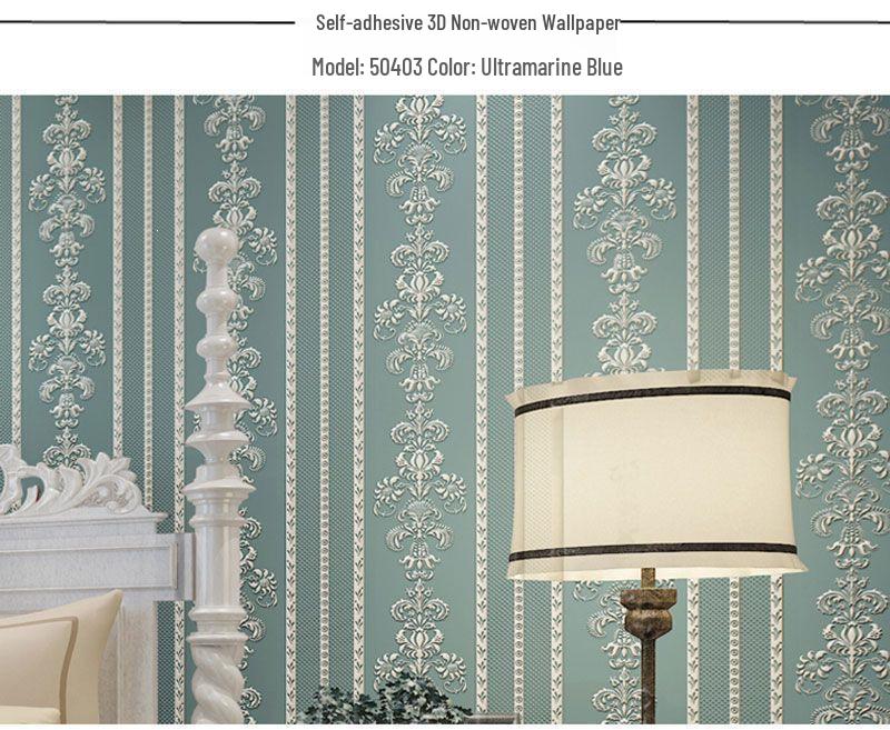 Eco-Friendly Mold-Proof Non-Woven 3D Wall Stickers: Thick, Self-Adhesive, Moisture-Resistant European-Style Wallpaper for Bedrooms and Living Rooms.
