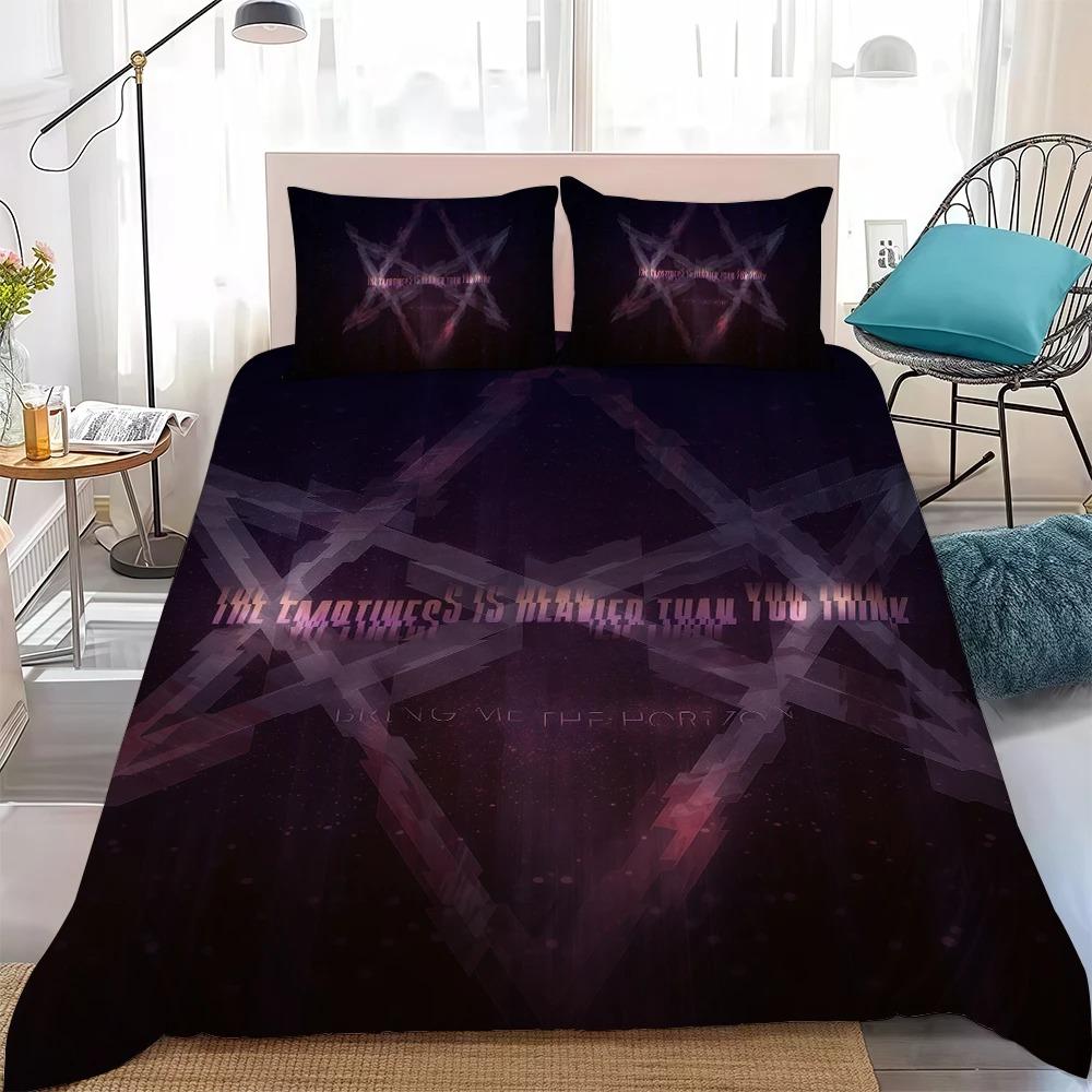 B-Bring Me The H-Horizon Duvet Cover Set 3D Print Bedding Set Single Double Queen King Size Soft Microfiber Student Decor Gift