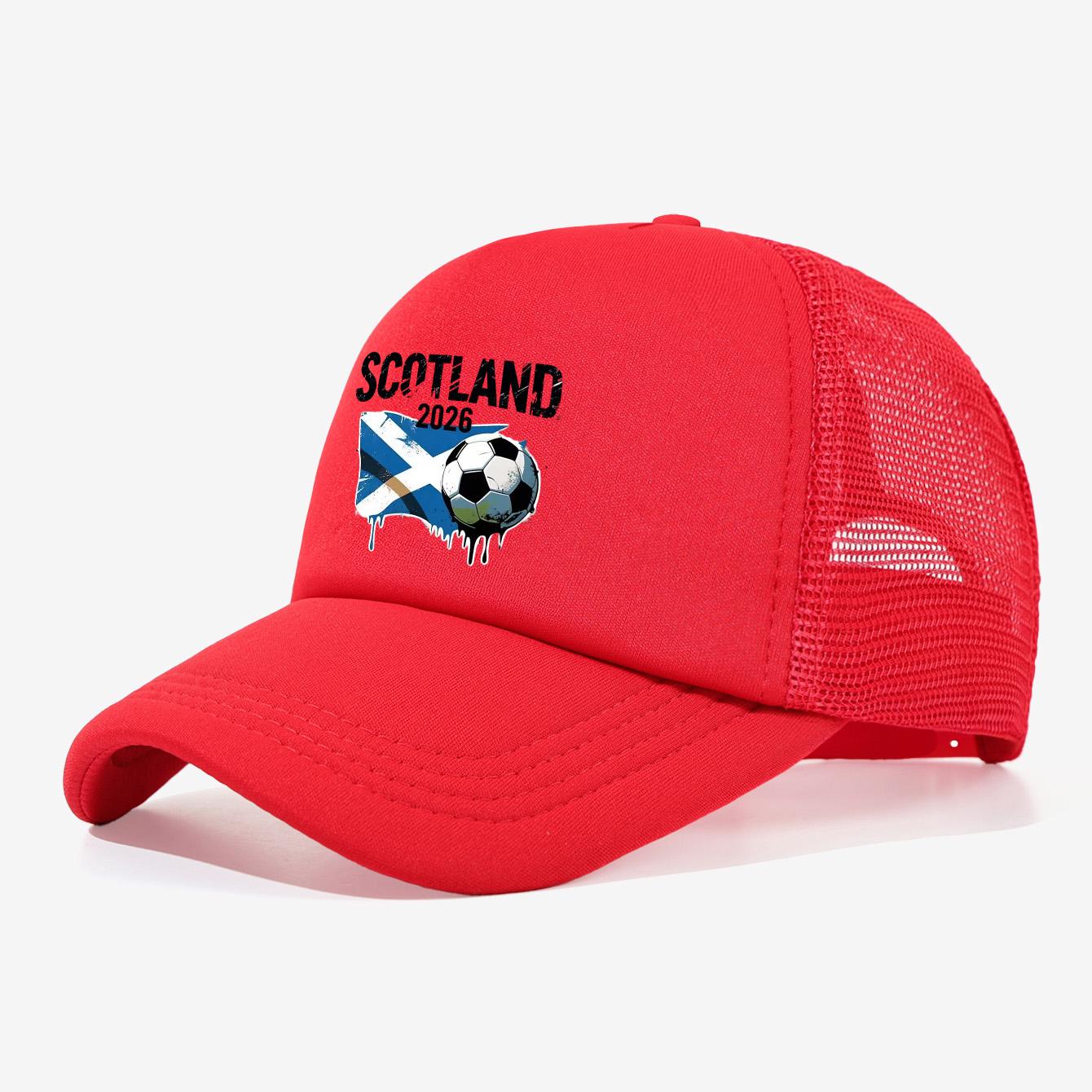 

1PC Scotland 2026 football net cap | Breathable and not stuffy, designed specifically for Scottish fans красный