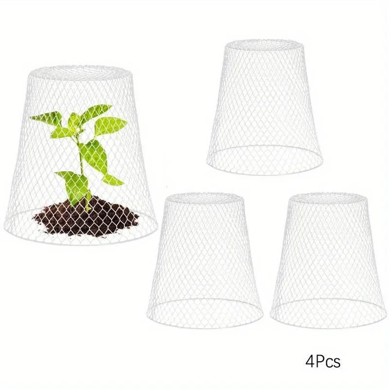 

4-Pack Durable Metal Bird Repellent Cages for Garden Protection Ideal for Summer Gardening Portable Flowers And Vegetables