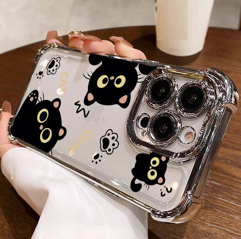 Hülle für VIVO V70 FE Y05 V60 Lite V50 V40 Y19S Y29 Y04 Y77E Y31 Y36 5G V30 Cartoon Niedliche Katzenkralle Hülle Silikon