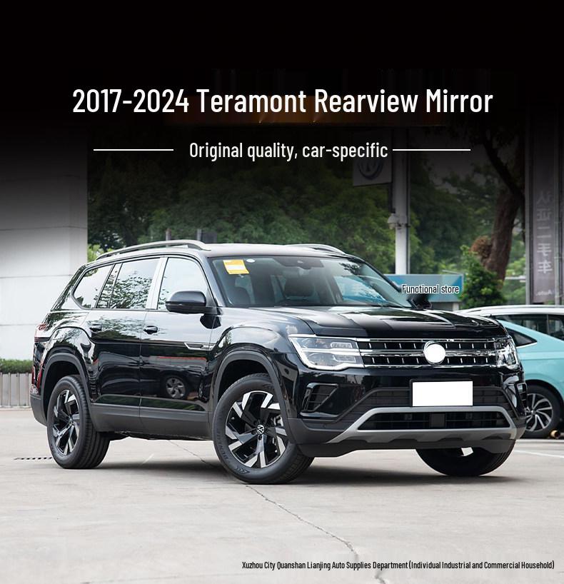Passt für 2017-2024 Volkswagen Teramont: Außenspiegelgehäuse, Rückspiegelglas, Blinkerrahmen, Reflektorabdeckung
