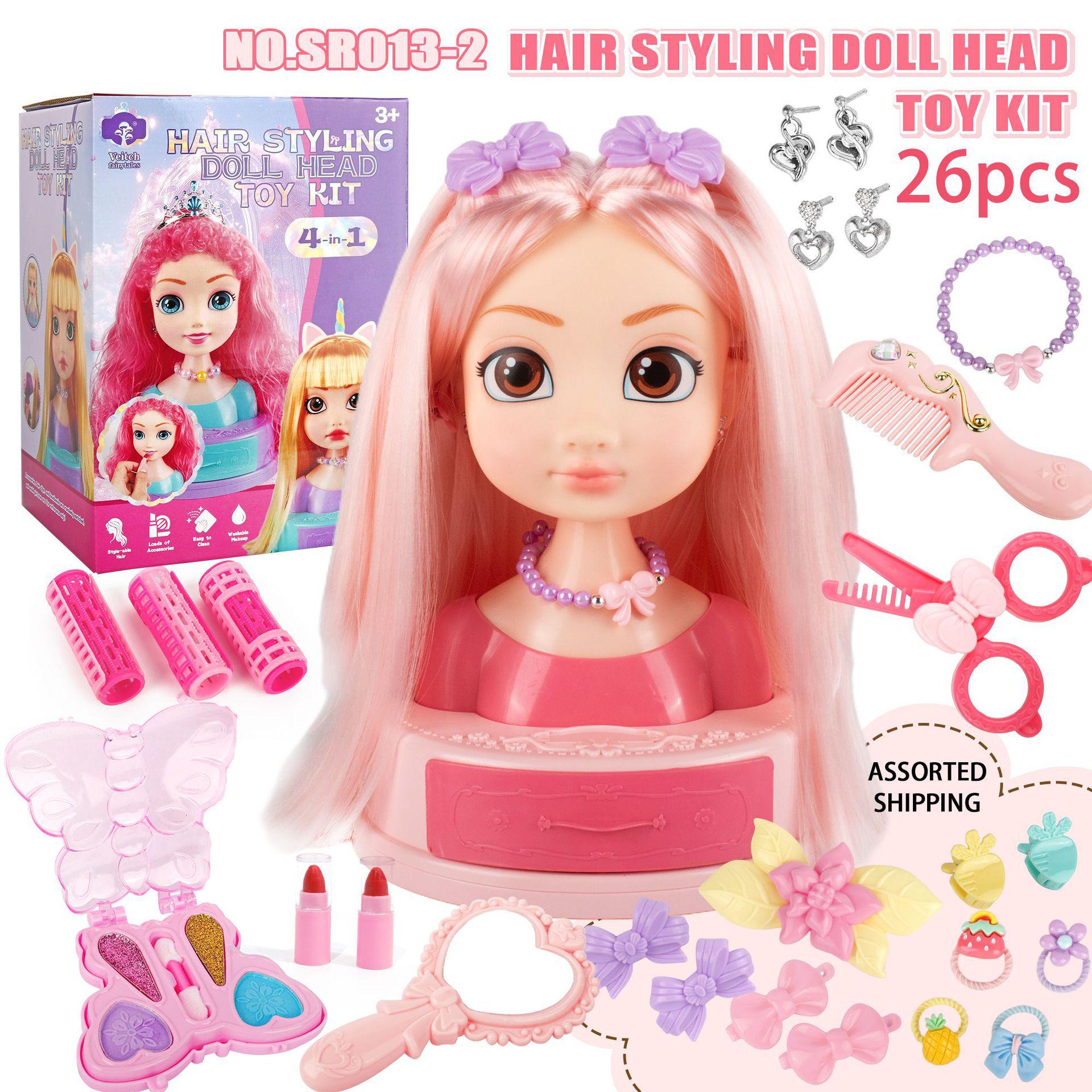 Children s Makeup & Hair Play Set – Barbie Doll Gift for Girls, Ideal Birthday Present for June 1st