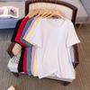 Deformation Strategy Plus Size Women's Loose Solid Color Slimming T-shirt - Short Sleeve Spring/Summer Top