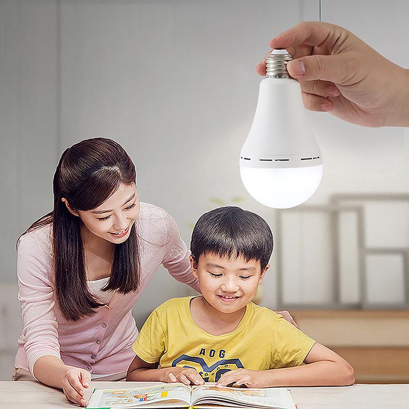 7W/9W/12W/15W Rechargeable LED Light Bulb Handheld Energy-Saving Light Bulb Household Power Failure Emergency Light Bulb