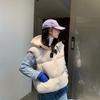 Autumn and winter new cotton-padded vest women's small hooded loose short puff vest batch