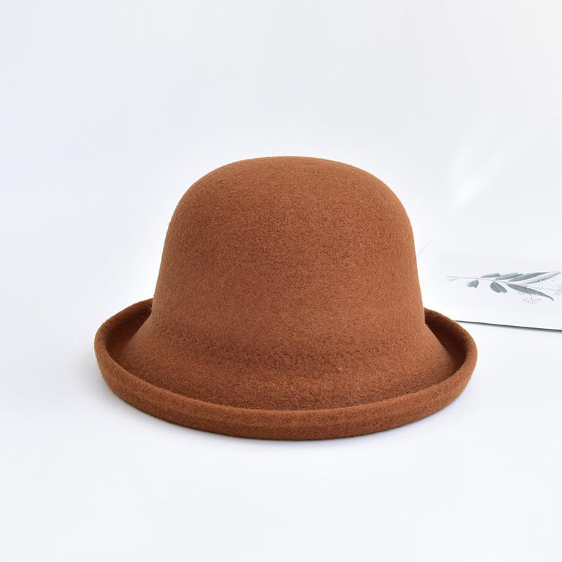 Women 100% Wool Formal Felt Fedora Hats Flat Top Vintage Cloche Hat Fedora High Quality