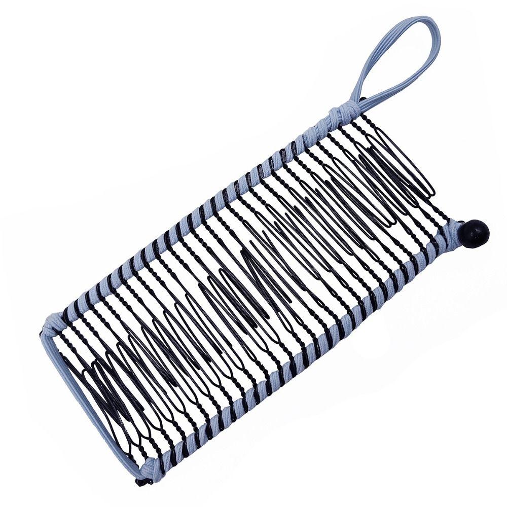 

Ленивые эластичные заколки-бананы с двухсторонними заколками-крабами, аксессуары для волос, женская расческа для волос 30 tooth синий