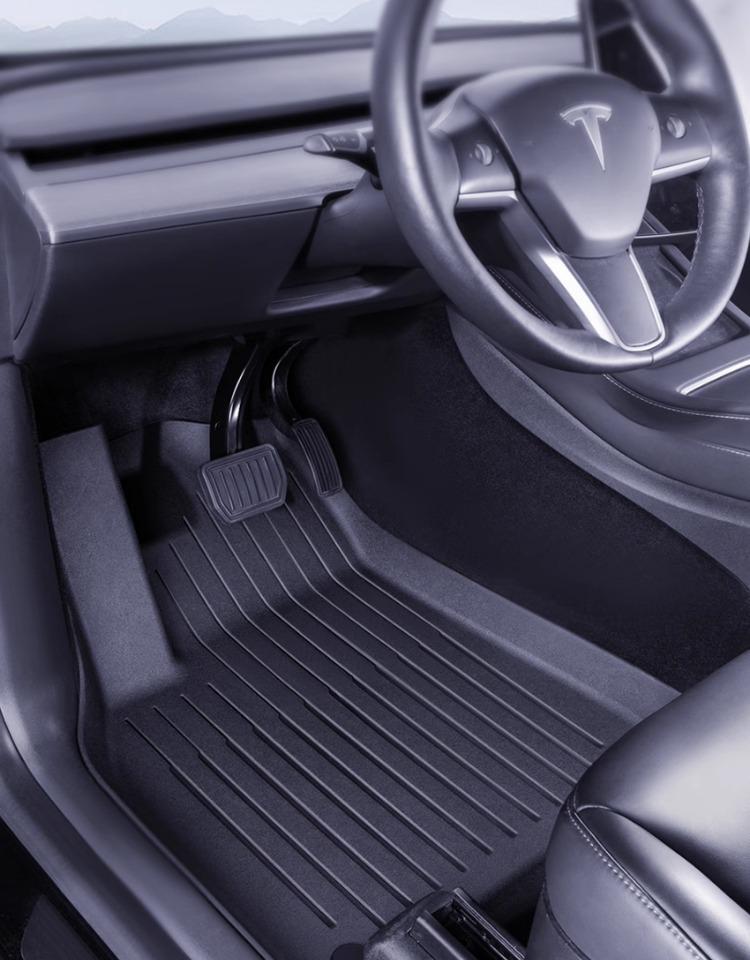 Tesla Model Y & 3 Custom TPE Floor Mats - Full Surround Car Carpets