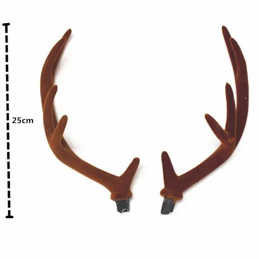 Handmade Brown Simulation Deer Antlers Christmas Decor DIY Cosplay Headband Deer Antlers Simulation Antlers Accessories