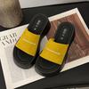 Slippers Women Wear Thick-Soled Roman Sandals In Summer, Annual Sandals Feel Small Fragrant Black