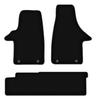 Dywaniki Welurowe BASIC Czarne Do: VW Transporter T5 Dostawczy, 2 Rzędy (2003-2015)