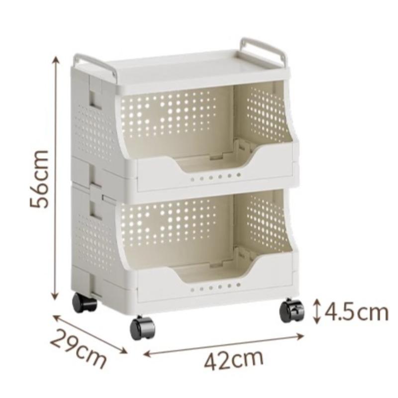 

Folding Organizer Cart Crack Organizers Trolley Aesthetic Storage Rack Plastic Organization Racks with Wheels Bathroom Furniture