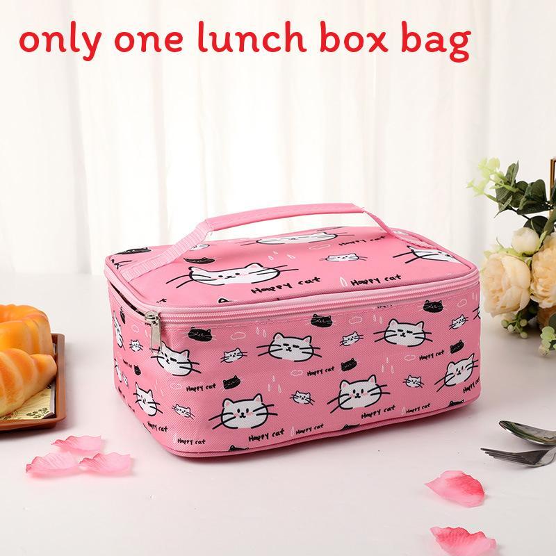 Cartoon Insulated Bento Bag For Kids With Aluminum Foil Lunchbox Carrier For School Or Travel