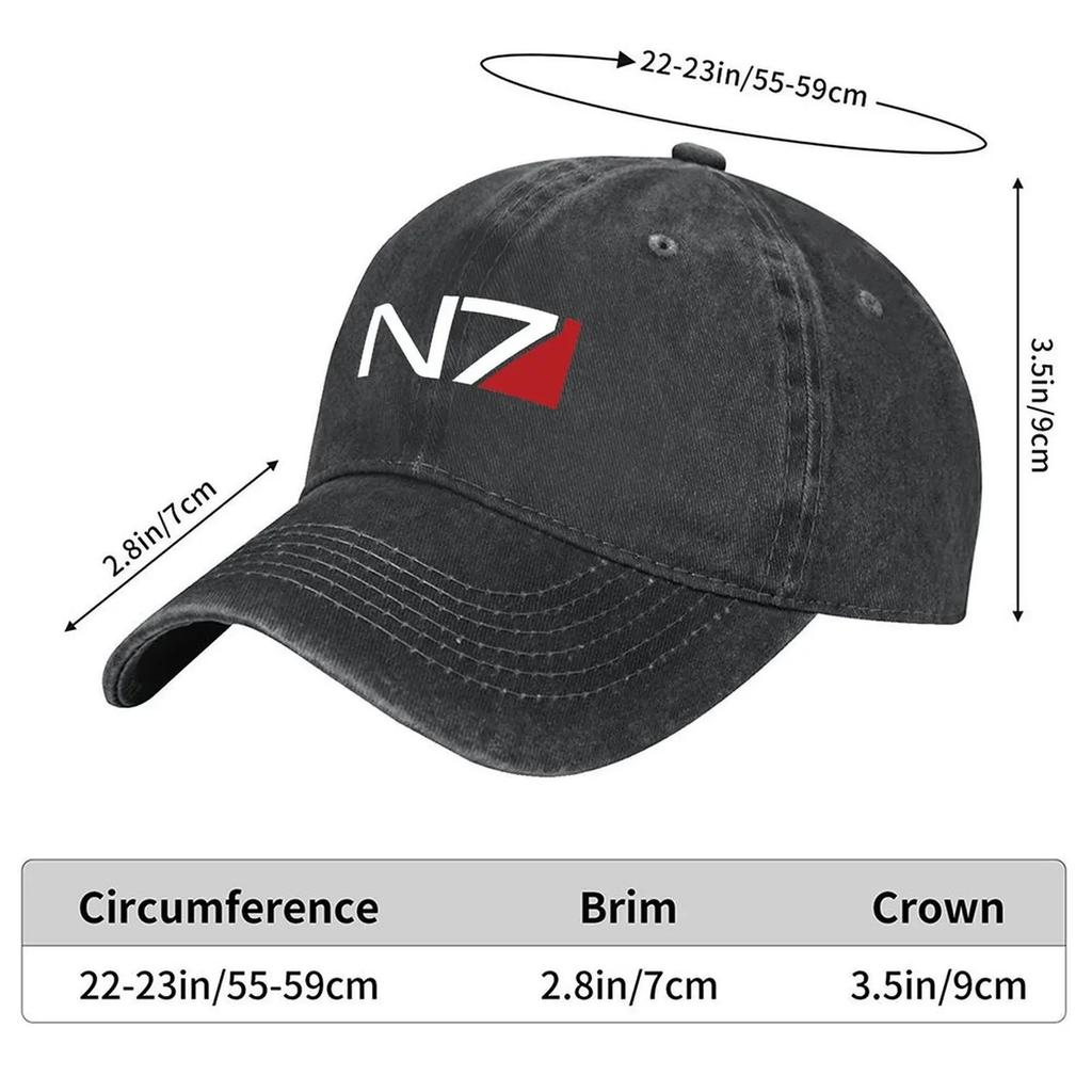 Mass Effect N7 Baseballkappe Streetwear Bergsteigen Herrenhut Designerhut Damen Herren