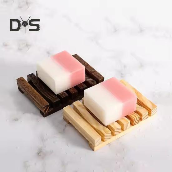 Soap Box Holder High Durability Not Easily Deformed Easy To Clean Bamboo Case Tray Decorative Wooden Soap Drain Holder