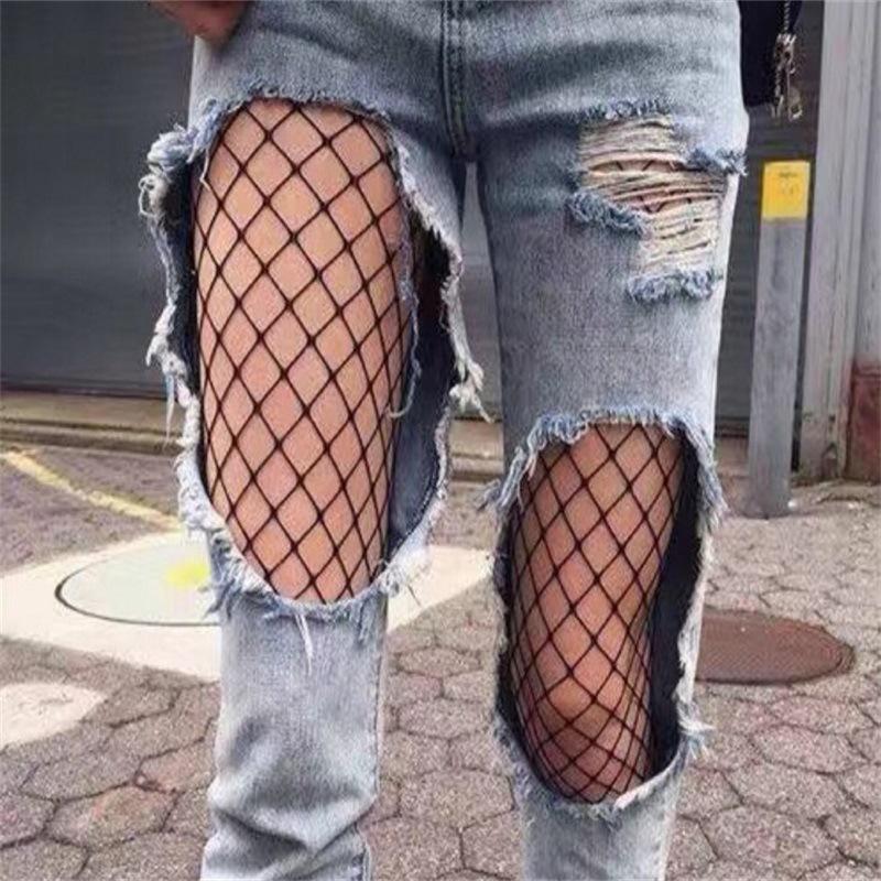 Women's Sexy Anti-Snag Fishnet Stockings Fishnet pantyhose with large, medium, and small mesh for erotic use Stockings and pantyhose