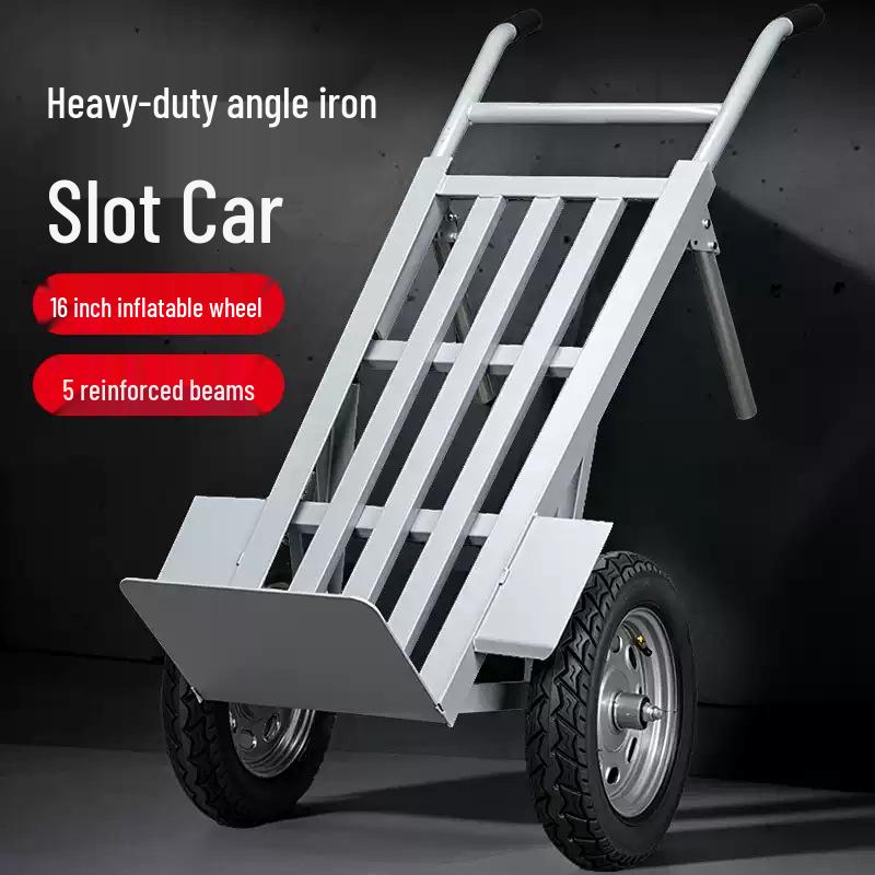 Tiger Car Two-Wheel Flatbed Hand Truck Cart with Large Wheels