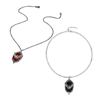 Pieza de Joyería Gótica de Moda Collar con Colgante de Murciélago Cadena Misteriosa para Clavícula Para Atuendos de Halloween