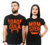 Couples Halloween T-shirts,Dadcula Momster Mom Dad Halloween Costumes T-shirts