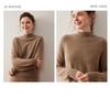 Women's Cashmere Knit Half-High Neck Raglan Sleeve Sweater – Autumn/Winter Base Layer Top