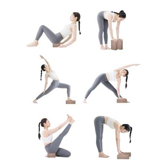 PROIRON Yoga Block 2-Piece Set Firm Stretch 2 Pieces High-Density EVA Popular Moisture-Resistant 23157.5cm (5 Colors)