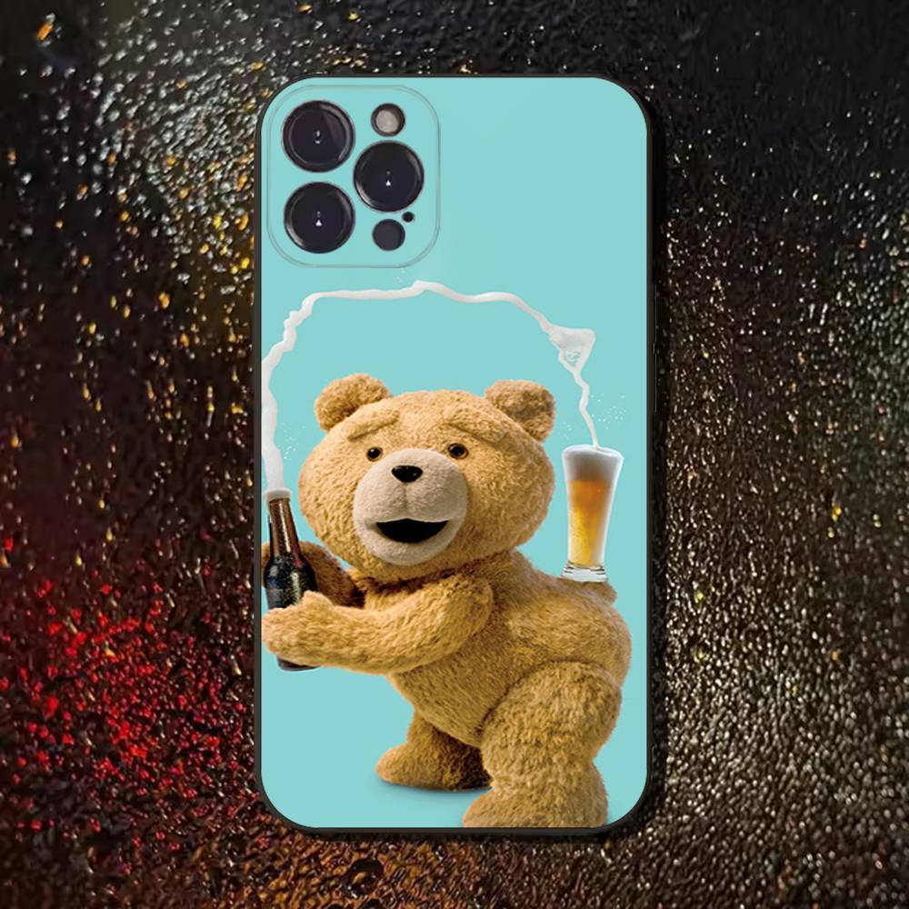 T-Teddy B-Bear Movie Ted Phone Case For iPhone 17,16,15,14,13,12,11 Plus,Pro Max,XS,X,XR,SE,Mini,8,7,Soft Silicone Black Cover iPhone13PRO