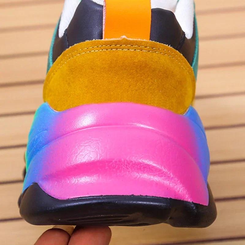 Fashion Fashion Women Sneakers Running Footwear Feminino Colorful Casual Comfort Lace Up Running shoe Outdoor platform Women Tenis shoe