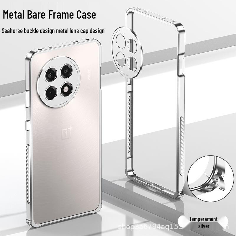 

Drop-proof Metal Frame Phone Case for OnePlus YIJIA ACE5/5PRO/1+13R with Seahorse Buckle 1+13R [Frame + Lens]