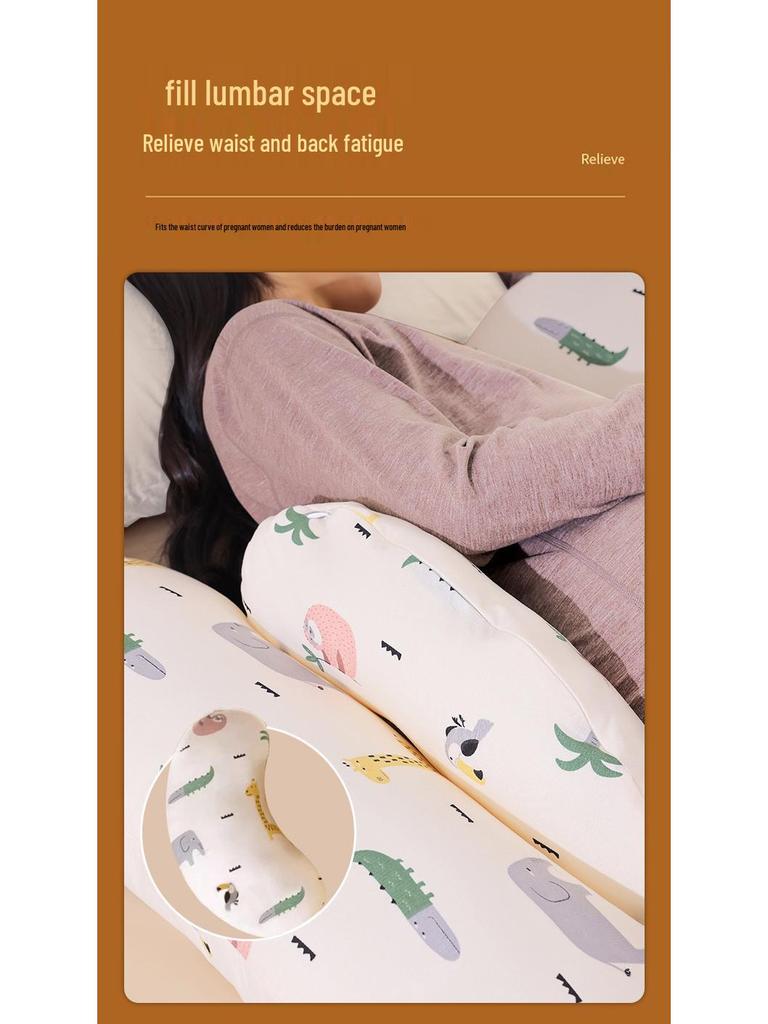 U-Shaped Multifunctional Pregnancy Pillow for Back and Belly Support