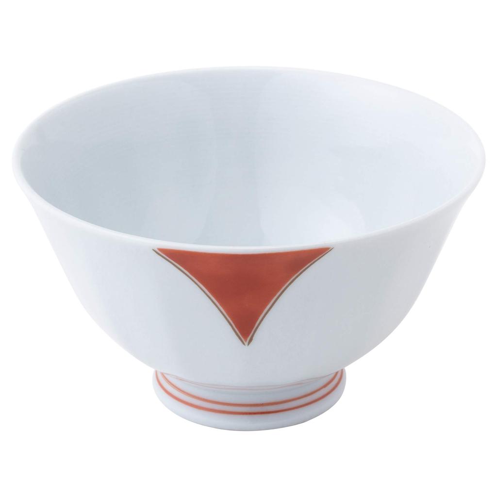 Saikai Pottery Hasami Porcelain Rice Bowls, Dyed & Brocade Design, Set of 5, 13351