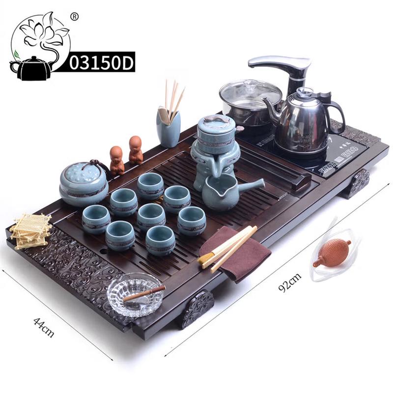 Automatic Gongfu Tea Set with Wooden Tray