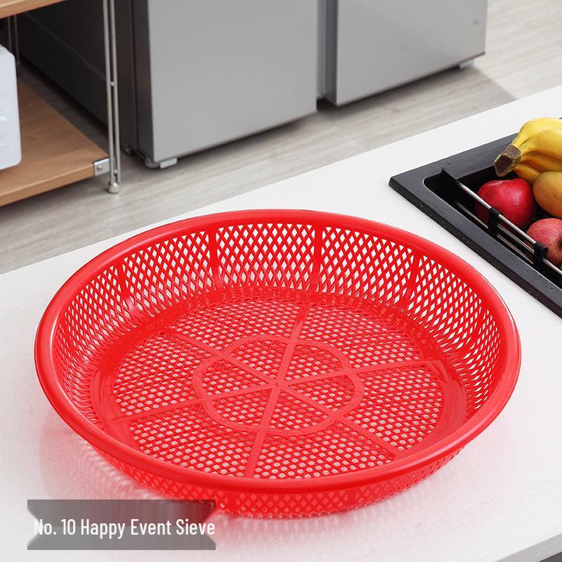 Free Shipping Multi-Purpose Round Plastic Sieve with Winnowing Basket for Dried Goods