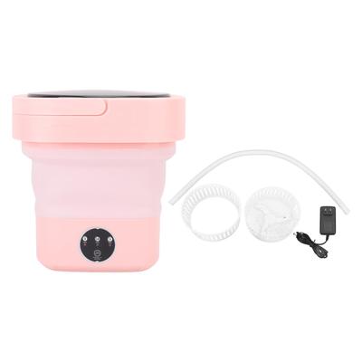 Mașină de Spălat Pliabilă Roz Sakura 8L 3 Moduri cu Coș de Drenaj Mașină de Spălat Pliabilă pentru Lenjerie Intimă