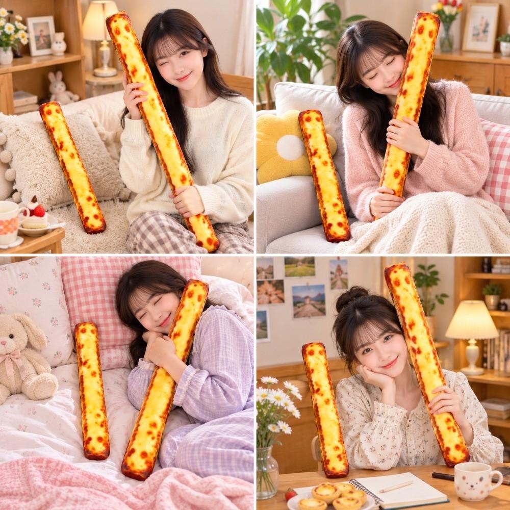 Creative Bread Plush Toy Soft Cake Plush Doll Kids Toy Long Egg Tarts Plush Doll Home Decor
