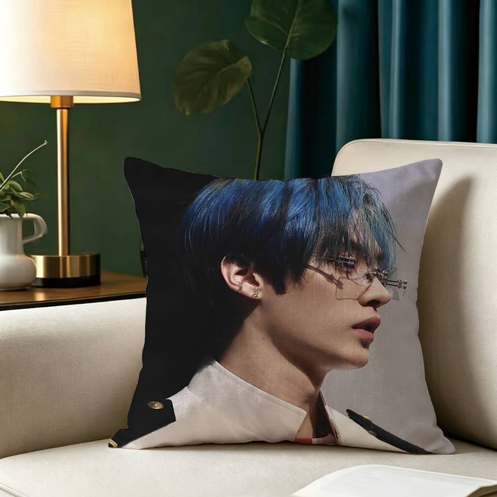 S-Star Lee Min-ho Square Double-Sided printed Pillow Case Bedroom Bedside Pillow Sofa Cushion Cover