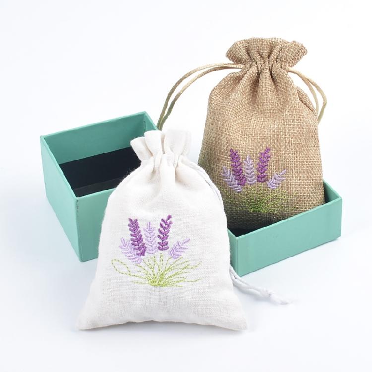12pcs/Pack Small Cotton Linen Scent Pouches Decorative Lavenders Bags for Wedding and Home Use Present Packaging Bag