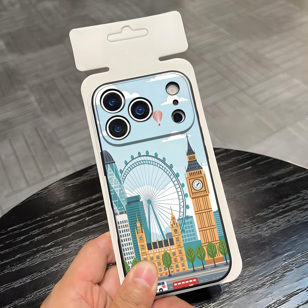 London Big Ben Phone Case For IPhone 17 Air 16 E Pro Max 15 14 13 Mini 12 Pro 11 Max Plus Black Soft Shell