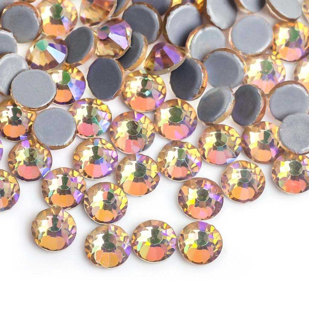 Weichen Rhinestone Factory Austrian Diamond Decorative Rhinestone Diy Nail Art Beauty Glass Jewelry Glue Bottom Color Plated Rhinestone