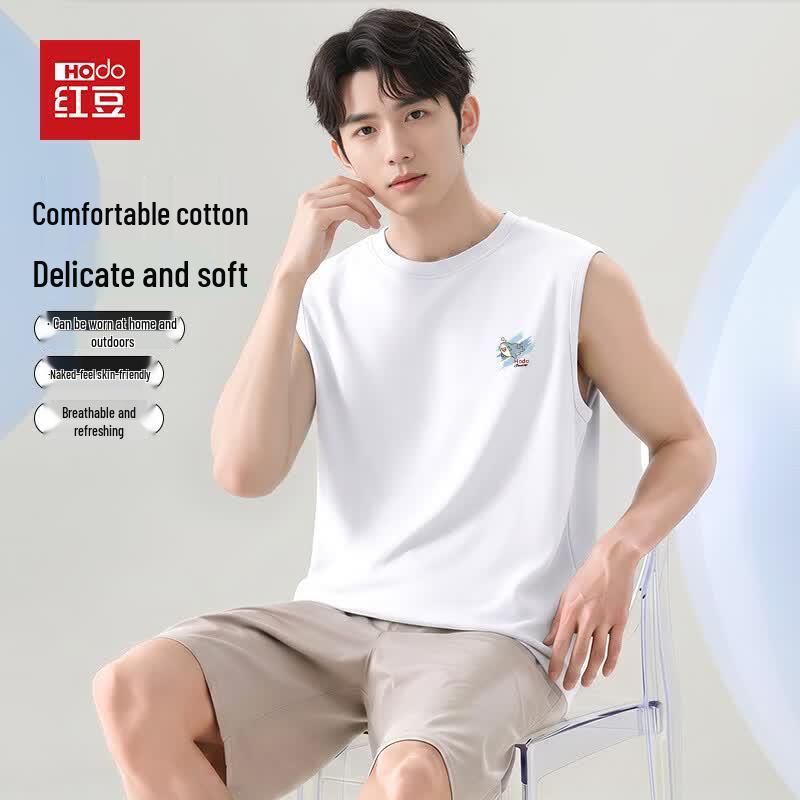 Hodo Men s Cotton Loose Sleeveless T-Shirt 2XL