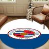 1PC Football Reading Crest Round Rug for Livingroom,Bedroom, Palyroom, Chair Rug, Area rug, Circle Carpet, Large Size Fan Christmas gift