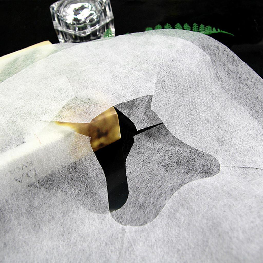 Beauty Salon Face Pad Bed Table Face Hole Cover Spa Massage Disposable Breathing Sheet White