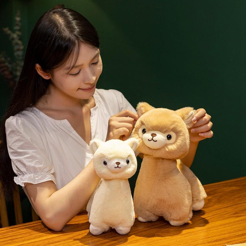 Cute alpaca doll plush toy white alpaca lamb doll children's doll birthday gift