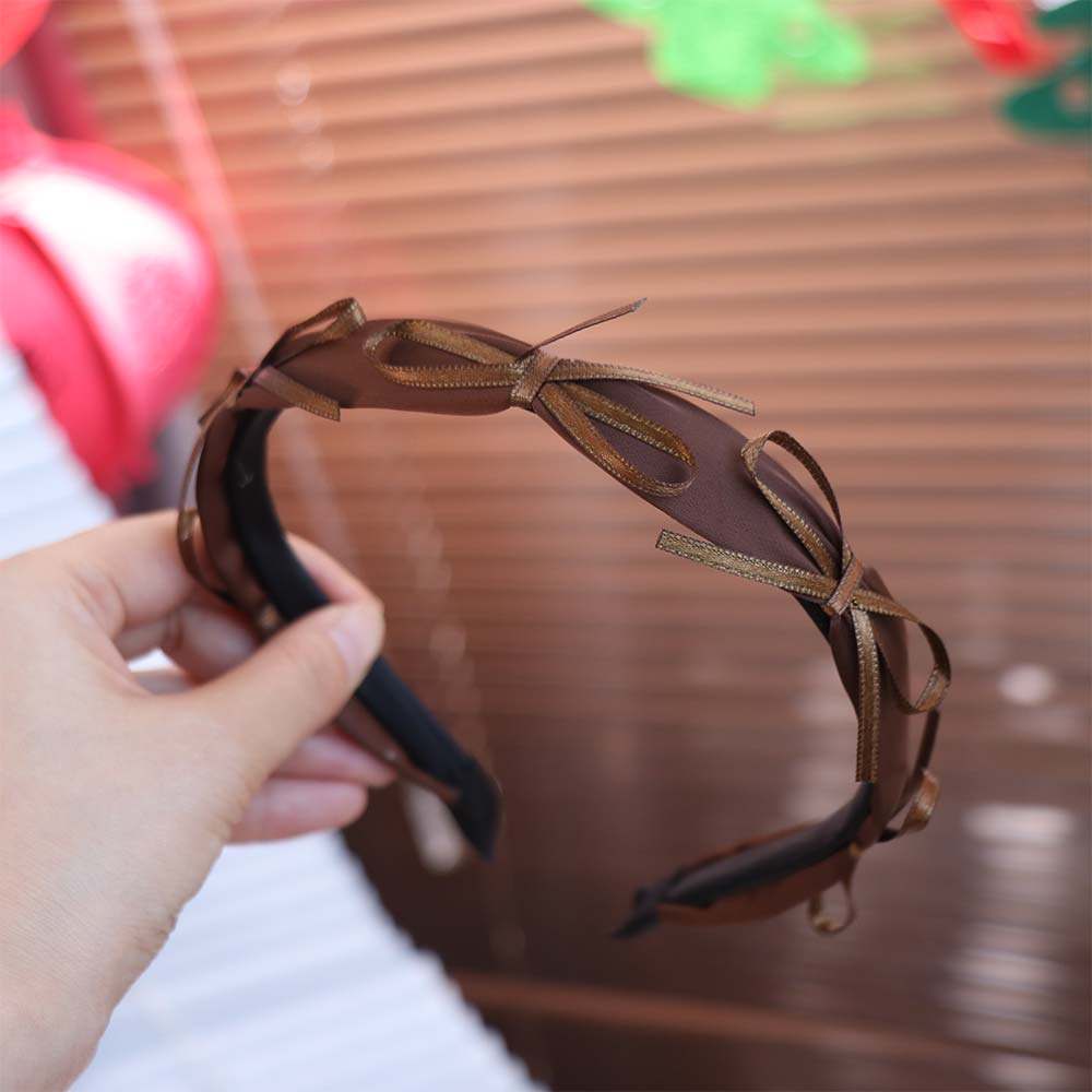 Sweet Satin Bow Headband Elegant Women's Hairhoop Ins French Style Hairband  Ladies